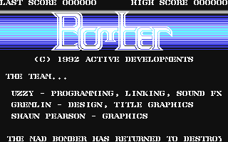 Bomber v02 Title Screen